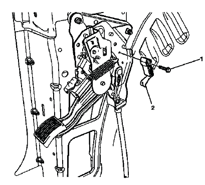 Parking brake indicator switch mounted near pedal assembly