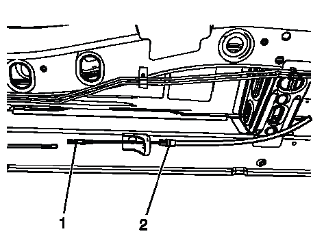 Front park brake cable separated from rear cable connection
