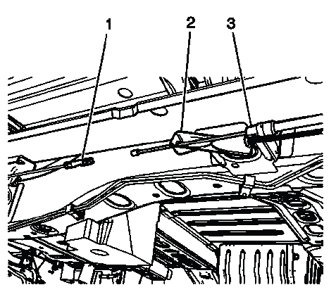 Park brake cable and equalizer connection for right rear cable