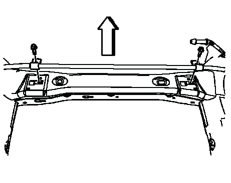 Right rear park brake cable bracket bolts above rear suspension module