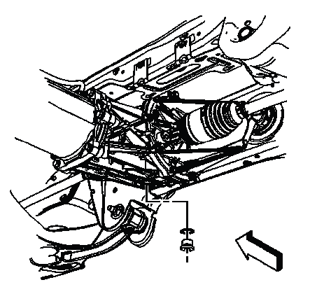 Rear differential housing drain plug location