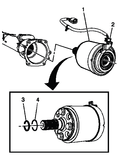 Buick Enclave new O-ring and retaining clip installed on clutch drum assembly