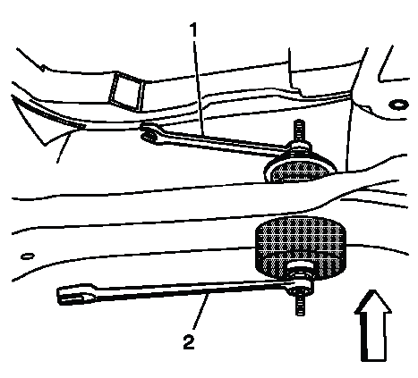 Hand tools used to remove rear differential carrier bushing
