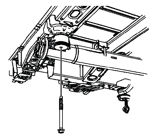 Buick Enclave torque tube mounting bolt location for rear drive axle service
