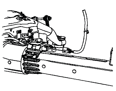 Clutch control module electrical connector on torque tube