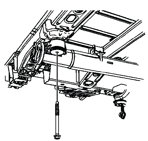 Torque tube mounting bolt installation after differential replacement