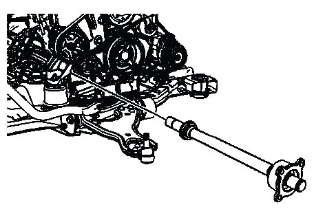 Intermediate drive shaft removal from front driveline