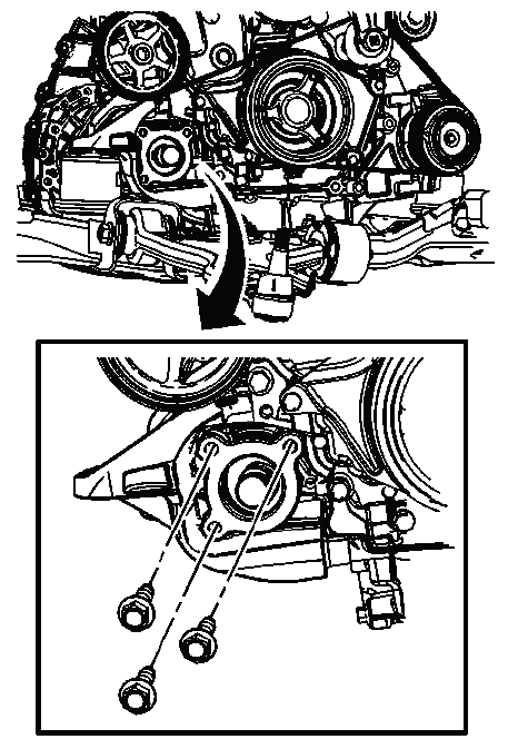 Intermediate shaft support bracket bolts installation