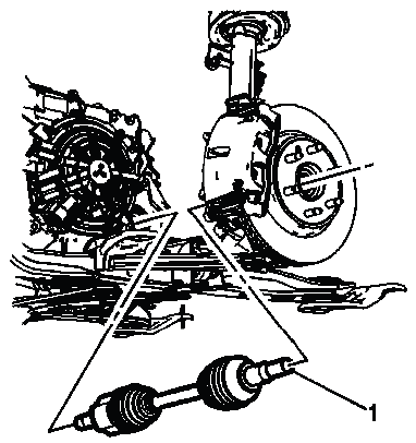 Front wheel drive shaft seated during installation