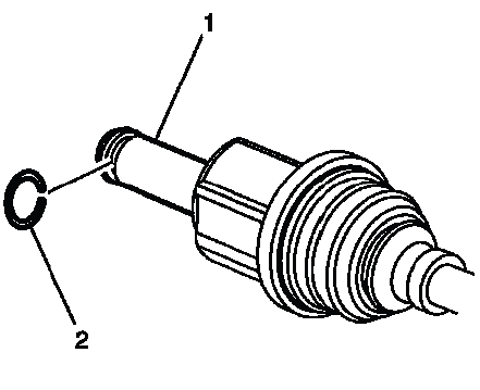 Rear wheel drive shaft tripod retaining ring removal