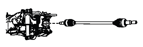 Rear wheel drive shaft routed through knuckle during installation