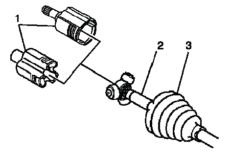 Buick Enclave front drive shaft boot tripot and housing assembly