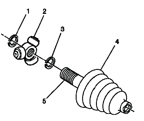 Tripot spider and retaining ring on wheel drive shaft