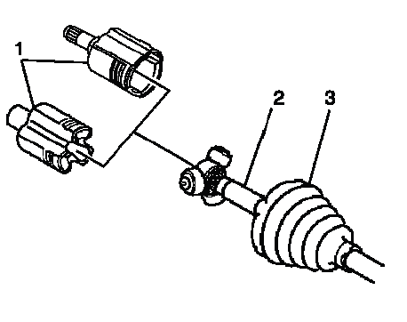 Front wheel drive shaft boot tripot and housing installation