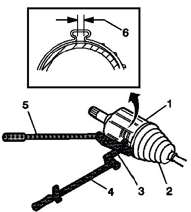 Wheel drive shaft boot clamp final gap measurement