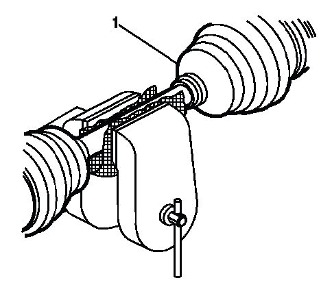 Front wheel drive shaft inner joint positioned for service