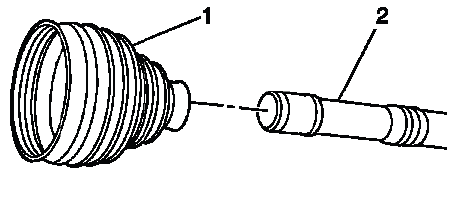 Positioning the boot and clamp on the wheel drive shaft