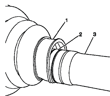Wheel drive shaft groove used to seat the CV boot correctly