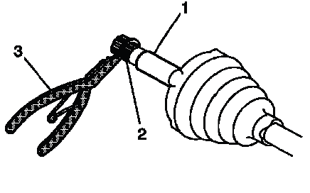 Buick Enclave retaining ring location on the rear wheel drive shaft