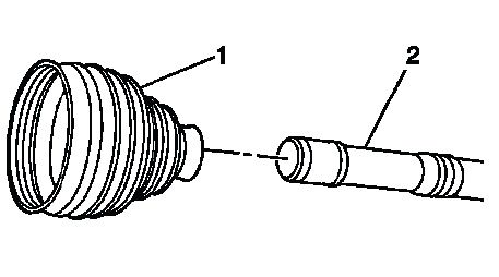 Positioning the CV boot and retaining band on the wheel drive shaft