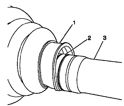 Wheel drive shaft groove used for proper CV boot seating