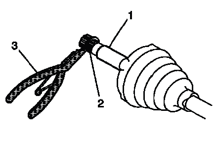 Installing retaining ring on the rear wheel drive shaft