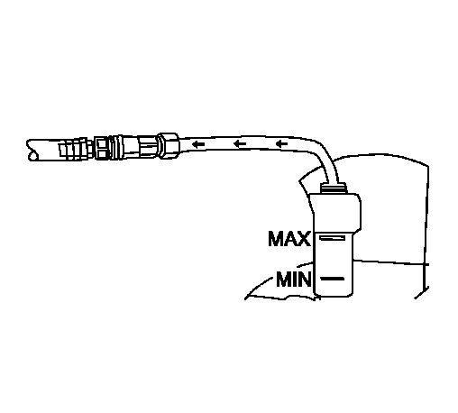 Buick Enclave extraction hose removing excess coolant to correct level