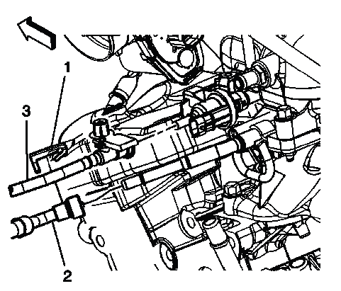 Remote power steering fluid reservoir mounting bolts location