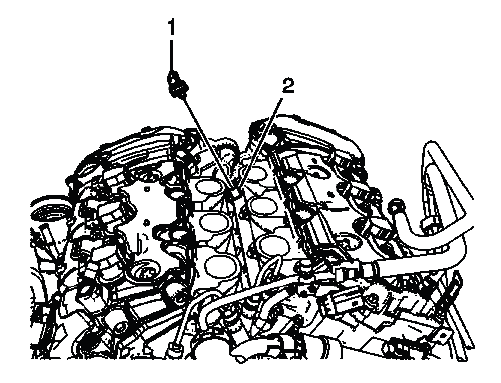 Power steering gear inlet hose fitting connected to the pump