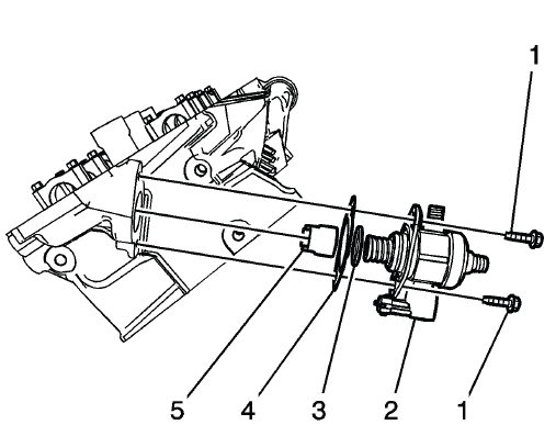 Power steering gear outlet hose bracket bolt and cooler pipe clamp installation