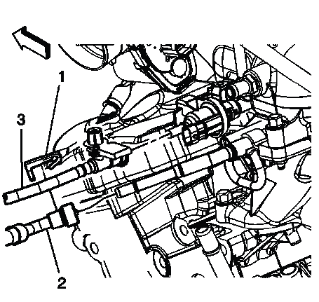 Buick Enclave power steering reservoir inlet hose routing and location