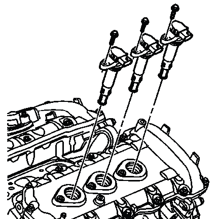 Power steering gear inlet hose fitting connected to pump