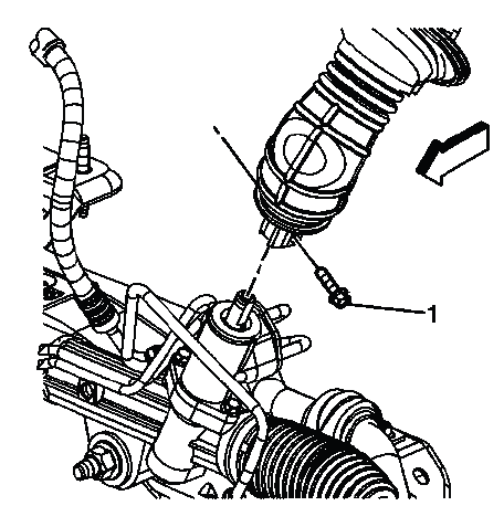Buick Enclave intermediate steering shaft lower bolt location