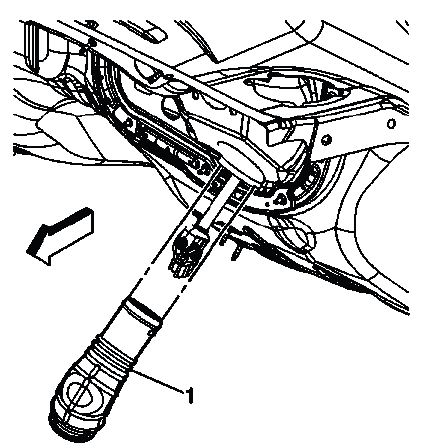 Buick Enclave intermediate steering shaft boot installation position