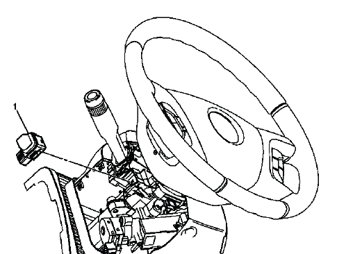 Buick Enclave steering column tilt wheel and telescope switch view