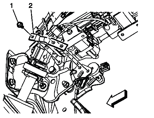 Buick Enclave steering column lower support brace and mounting bolts