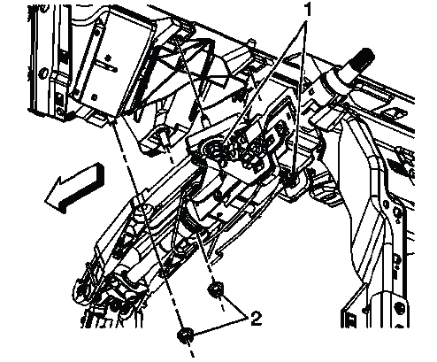 Buick Enclave steering column mounting nuts and bolts identification