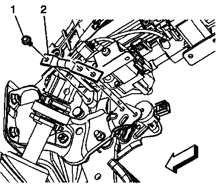 Steering column lower support brace installation and bolt locations