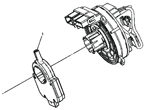 Buick Enclave steering angle sensor identification on steering column