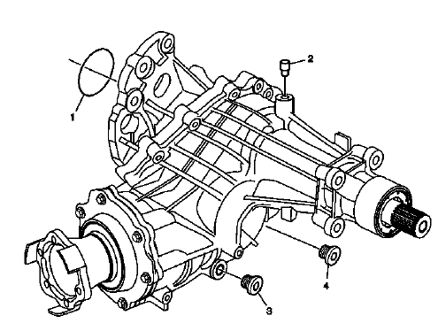 Buick Enclave Getrag 790 transfer case housing O-ring vent assembly drain plug and fill plug view