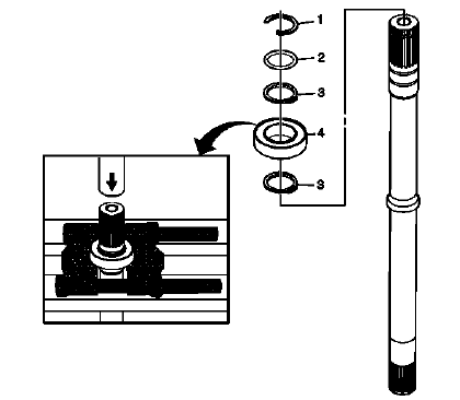 Buick Enclave intermediate drive shaft components for Getrag 790 transfer case service