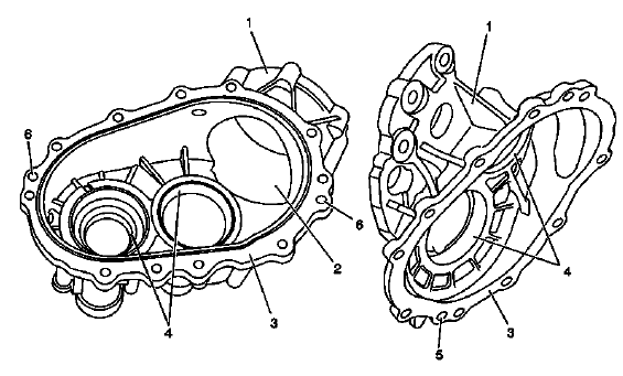 Transfer case components identified for cleaning and inspection