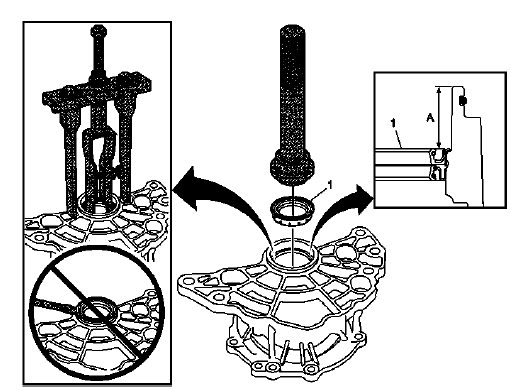 Left input shaft seal location in transfer case housing