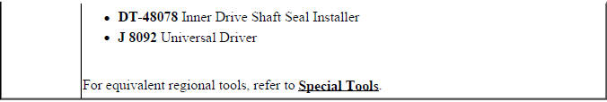 Front drive axle inner shaft seal installation continuation