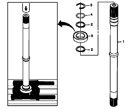 Buick Enclave intermediate drive shaft components prepared for assembly