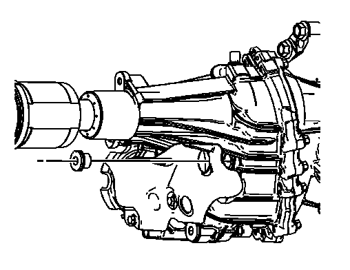 Transfer case fill plug installed and tightened to specification