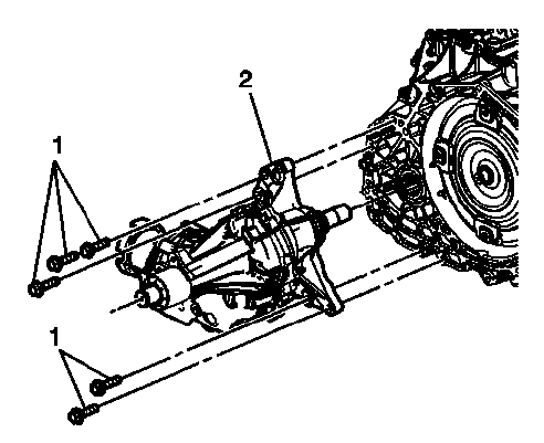 Transfer case assembly installation with bolts shown for Getrag 790 unit
