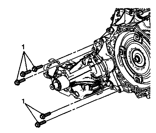 Buick Enclave Getrag 790 transfer case bolts installed at transmission mounting points