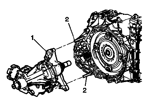 Buick Enclave Getrag 790 transfer case aligned with transmission during installation