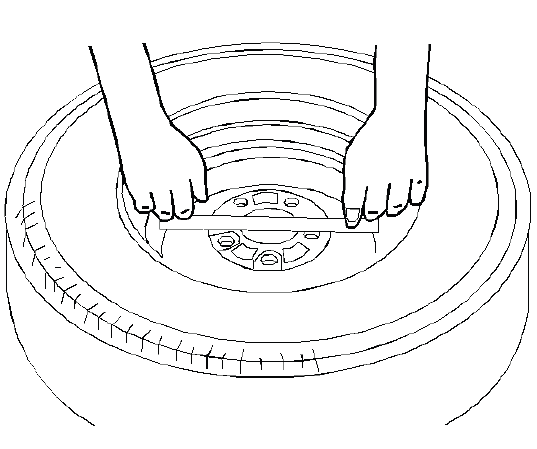 Buick Enclave wheel mounting surface inspection and cleaning area